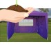 CS 10'x10' Purple EZ Pop up Canopy Party Tent Instant Gazebo 100% Waterproof Top with 4 Removable Sides - By DELTA Canopies   